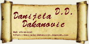 Danijela Dakanović vizit kartica